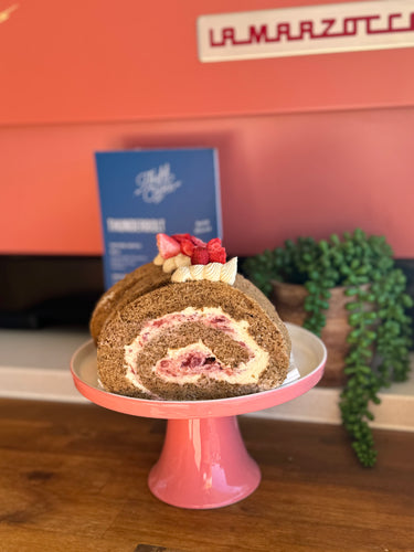 Swiss Roll Log - Earl Grey and Strawberry (July Only) No Added Gluten (Fri - Sun Only)